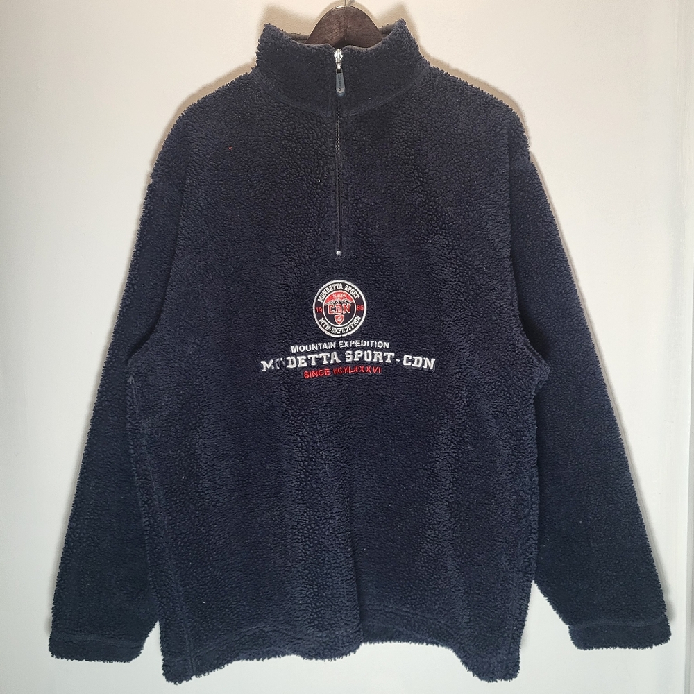 👕🌶 Vintage Mondetta Sport "Mountain Expedition" Sherpa Quarter Zip